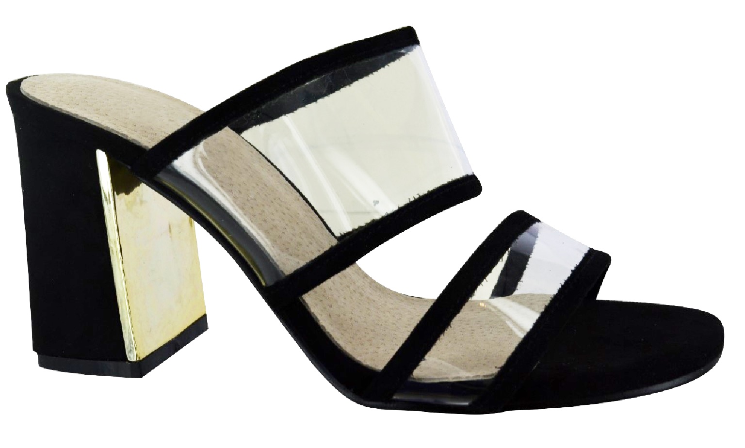 low block heels clear